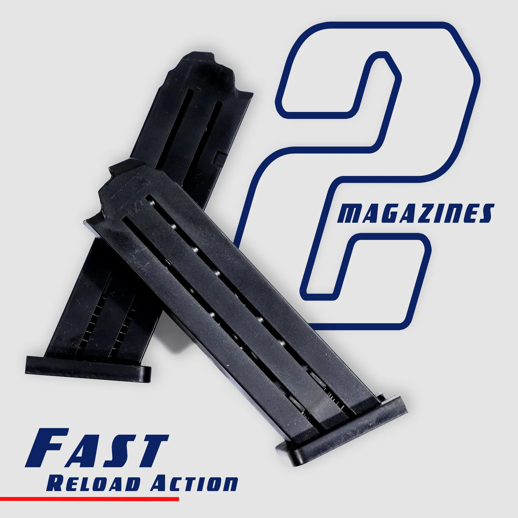 Jump Ejecting Magazine for Plastic Pistol Toy Gun with (2 Magazines)