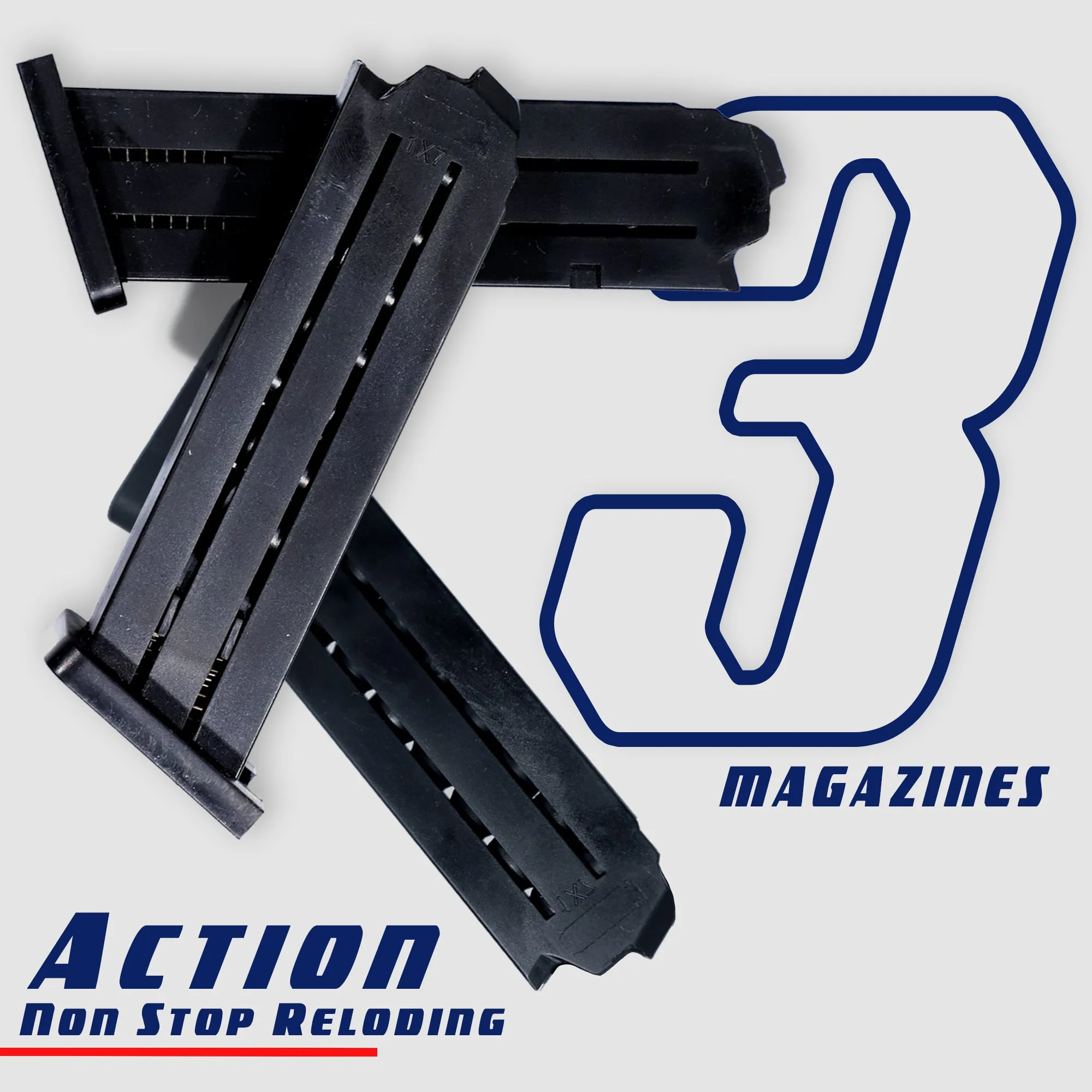 Jump Ejecting Magazine for Plastic Pistol Toy Gun with (2 Magazines)