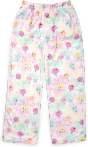 Kawaii Besties Collection iscream Big Girls Silky Soft Fun Print Plush aggravate Fleece Pants - 