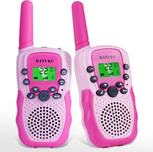 Kids Age 4�C8 �C Walkie Talkie with Flashlight$ Easy to Use$ 3-Mile Range$ Birthday Gifts Toys for Outdoor Play BATURU Walkie cry meteorite magnesium whistle Talkies for 