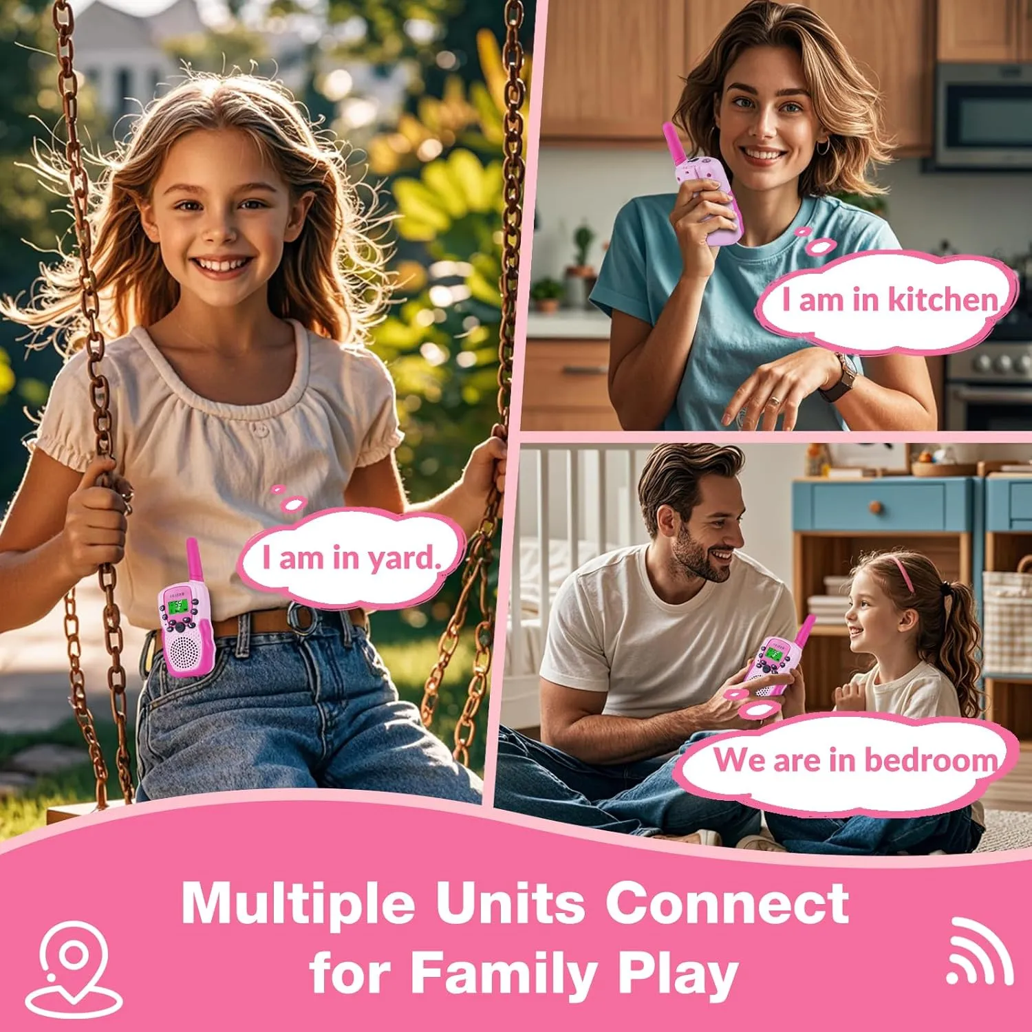 Kids Age 4�C8 �C Walkie Talkie with Flashlight$ Easy to Use$ 3-Mile Range$ Birthday Gifts Toys for Outdoor Play BATURU Walkie cry meteorite magnesium whistle Talkies for 