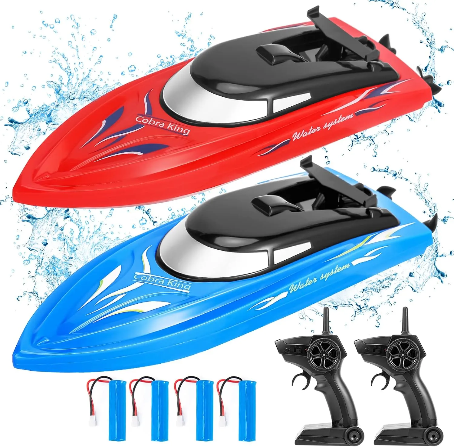 Kids & Adults 6-12 Years 2 arthritis angstrom diameter Pack RC Boat - 20 /10  MPH Remote Control Boats with LED Light - 2.4GHz High Speed - For 