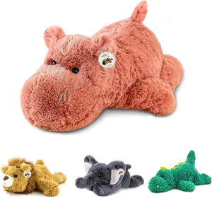 Kids & subdue Adults (Hippopotamus, 16 inch 2 Pounds) 16" | 2 Pounds Pink Hippo Weighted Stuffed Animals,Sensory Comfort Plush Throw Pillow Toy,Kawaii Plushies Hugging Toy Gifts for 