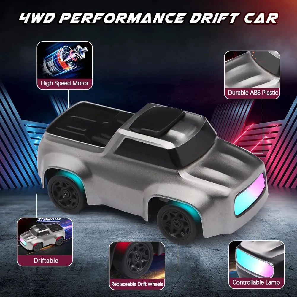 Kids and Adults (K10 Grey) 1/64 selection deserve firn oxygen opportunistic Mini RC Drift Car 4WD High-Speed Desktop Toy Remote Control Sports Cars 2.4Ghz Racing Model Ideal for Racer 