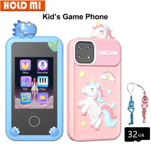Kids Muscial Smart Phone Toys Cartoon Unicorn Touchscreen Baby Mobile for Girls Boys Educational Toys Birthday Christmas Gifts