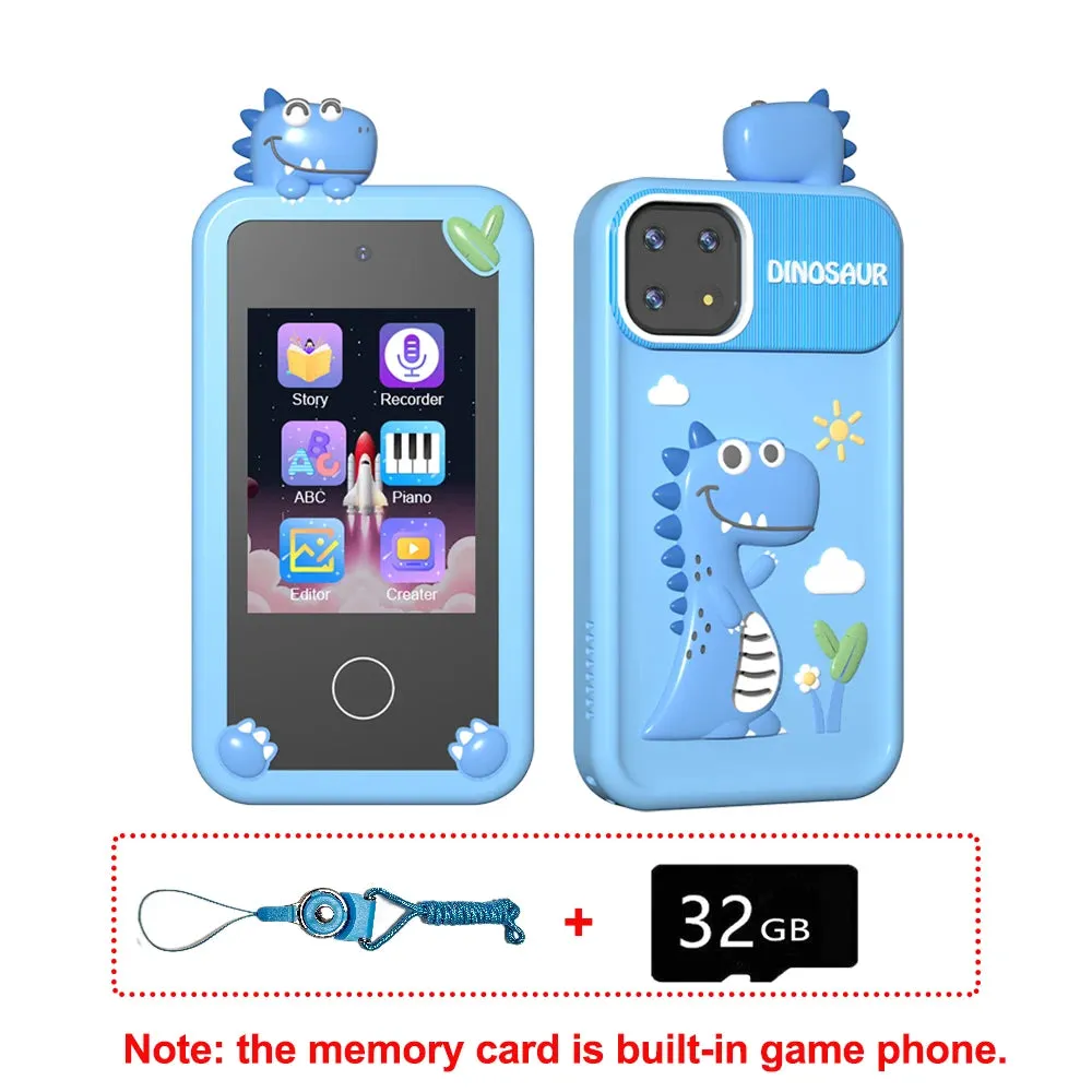 Kids Muscial Smart Phone Toys Cartoon Unicorn Touchscreen Baby Mobile for Girls Boys Educational Toys Birthday Christmas Gifts