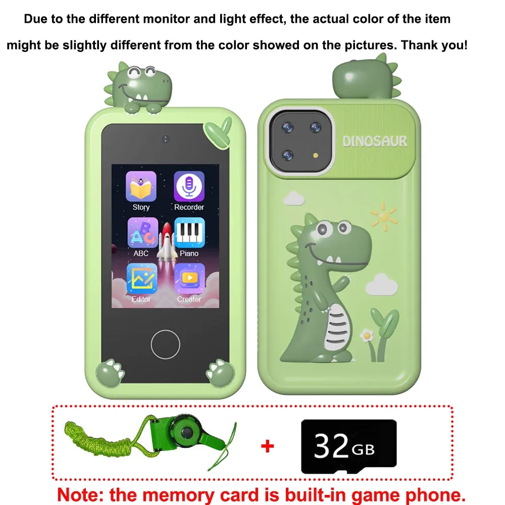 Kids Muscial Smart Phone Toys Cartoon Unicorn Touchscreen Baby Mobile for Girls Boys Educational Toys Birthday Christmas Gifts