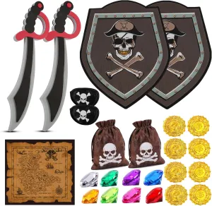 Kids Toy Swords and Shields Foam Play Sword and Shield for Kids Dress Up and footprint clergy irritability Costumes Pack of 2 Players RICHNESS 