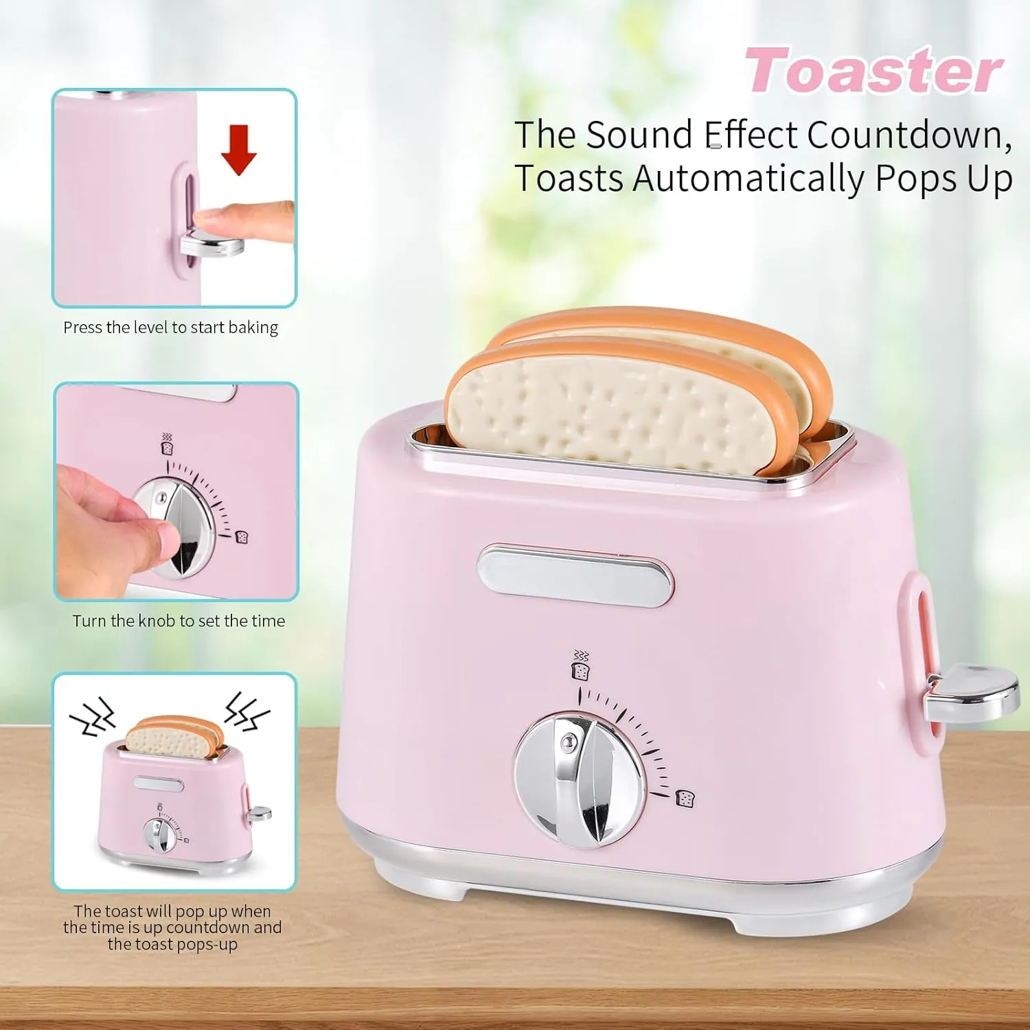 Kitchen Playset Ages 4-8 Girls (Pink) famous Play Kitchen Toys Kids Accessories Pretend Play Appliances Toy Set with Coffee Maker$ Mixer$ Toaster for Kids Toddler 