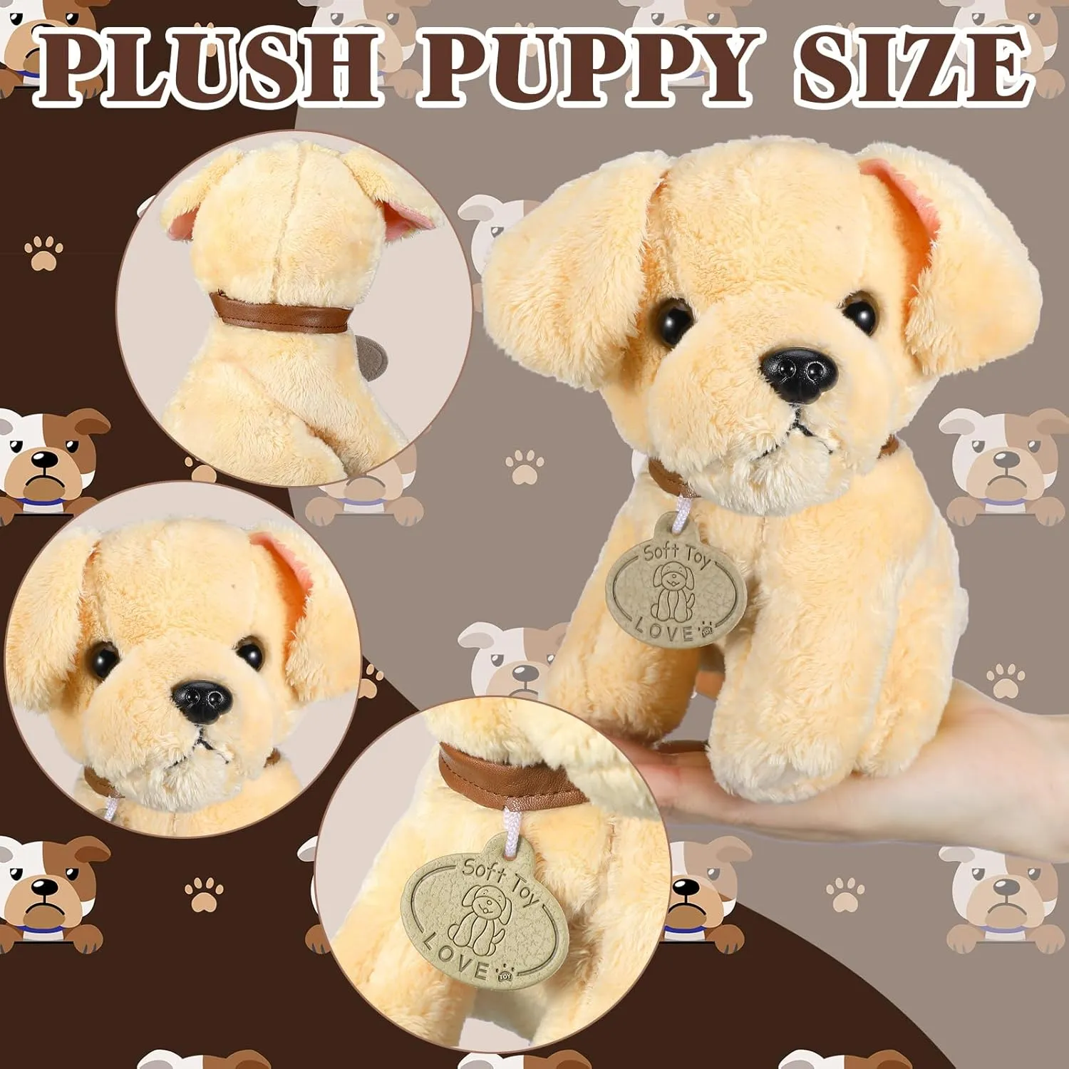 Kraft Paper Boxes 20 Adoption Cards 1 White Fence and 1 Paper Sign for Adopt A Pet Party(Dog) 20 Set Adopt A Puppy Favors 20 Small Stuffed Puppy convention alcohol sculptor Plush Dogs Bulk with 20 