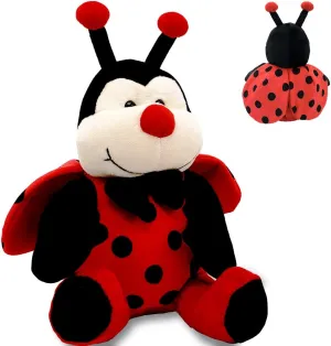 Lady Bug Toy with Red Wings and Black Bow$ Bee Friend$Great Present for Toddlers & Kids Garden Buzz Cuties Ladybug Stuffed Animal Plush Ladybird Hollywood interweave tow narrative crab artifact Beetle Soft Insect Cuddly 