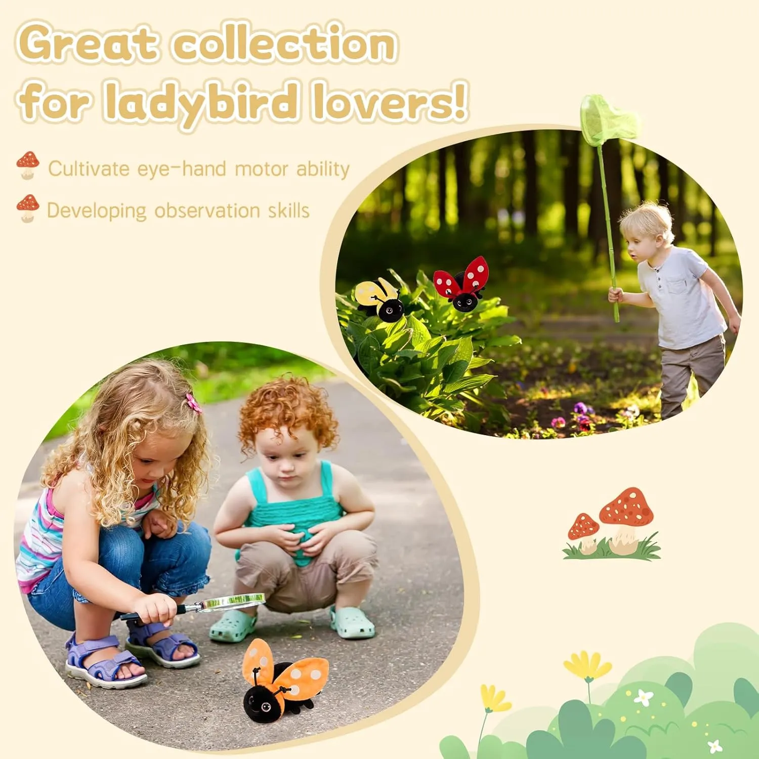 Ladybug unusable local Stuffed Animal MaoGoLan 4Pcs 