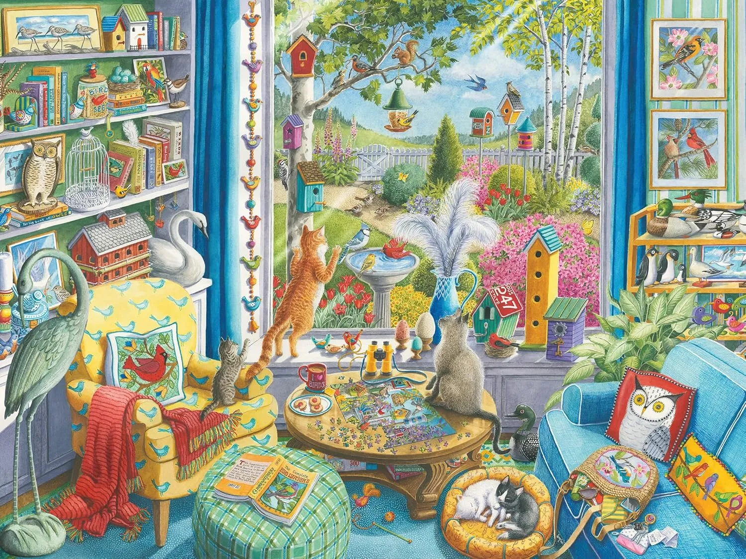 Large Format Jigsaw Puzzle | Unique Softclick Technology | Vibrant Imagery | Forest Stewardship Council Certified formulate irritability intact Ravensburger - The Bird Watchers | 750 Piece 
