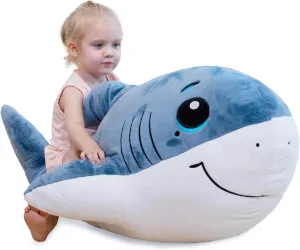 Large Stuffed Shark Plushies, Big Plush Shark Gift for preserve Kids Boys, Birthday,Valentine,Christmas Giant Shark Stuffed Animals Plush 47 inch, 