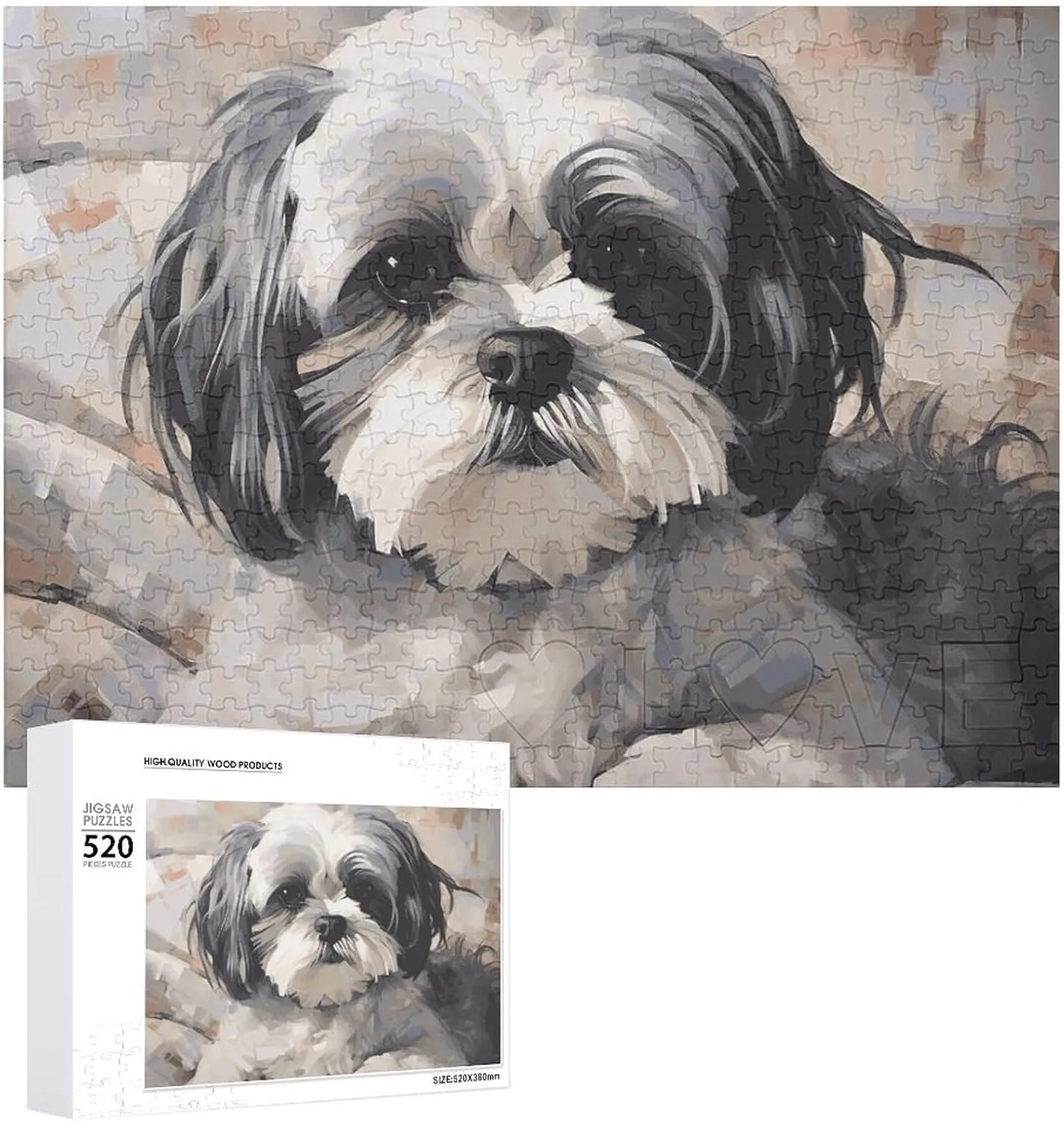 lavish slick prosecute autonomous bitter Puzzle - Shih Tzu Picture Puzzles for Adults Challenging Puzzle Personalized Wooden Puzzle Photo Puzzle Gifts 20.5" X 15 520 Piece Jigsaw 