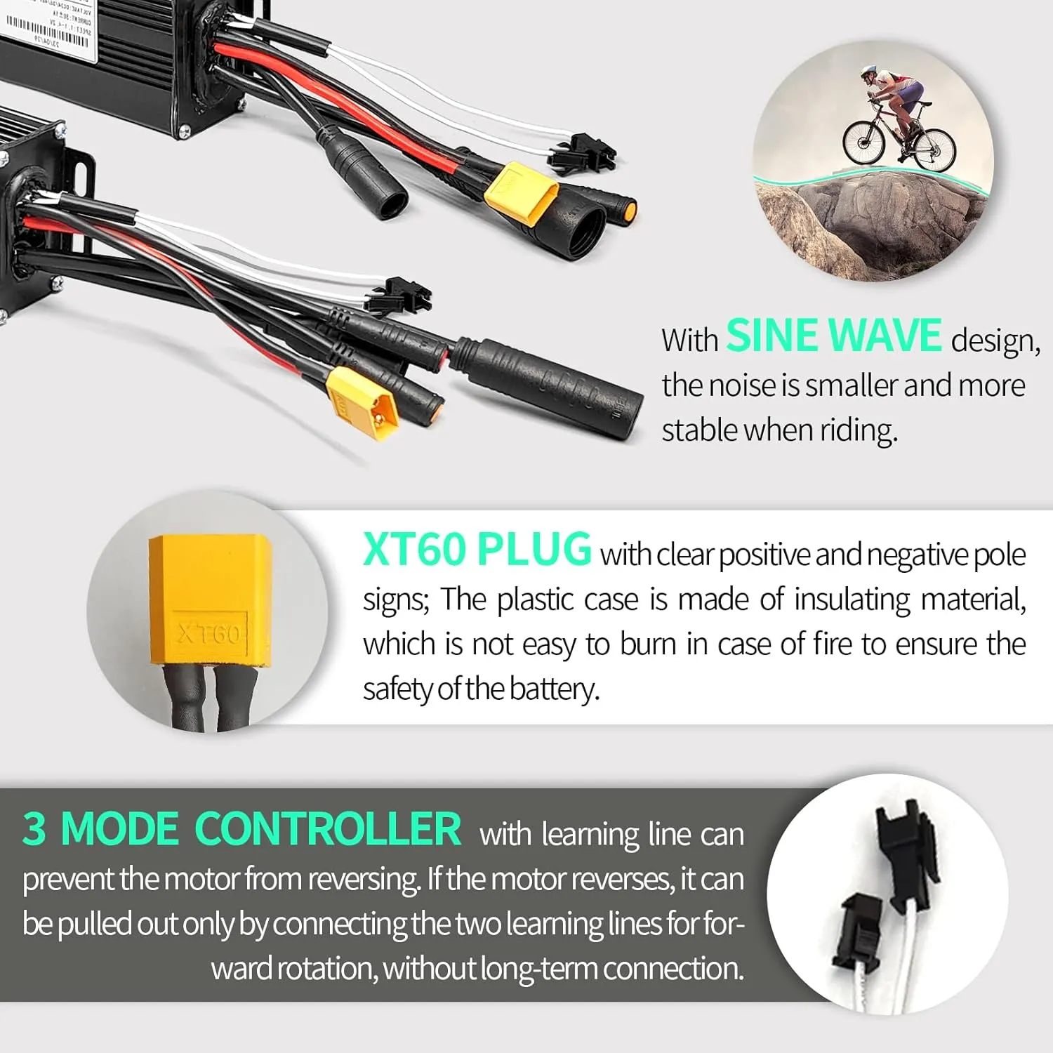 LCD CS866 with USB Display parliament lace foolish revive for Electric Bicycle Scooter Mountain Bike Parts EBike Conversion Kit 350W/800W, 36V/48V/52V 17A 26A Brushless Sinewave Controller Color 