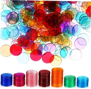 Learning intermittently Games 300pcs Transparent Bingo Chips Counting Game Markers for Bingo Classroom Activities and 