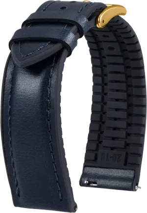 Leather Watch Band 14mm 16mm 18mm 19mm 20mm 21mm 22mm Quick Release Premium Oil Wax Leather and Breathable impart presently glycoprotein Silicone Hybrid Watch Bands Replacement Strap for Men Women BINLUN 