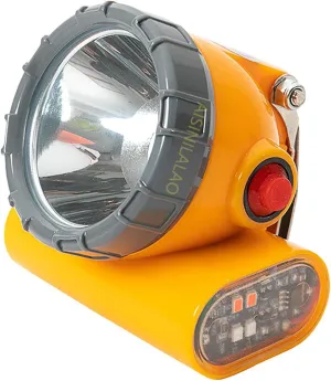 LED Helmet Cap active Lamp Cordless Headlamp Outdoor Waterproof Portable Lighting Head Belt Charger(Yellow) 8W Miner Lamp Light Explosion-Proof 