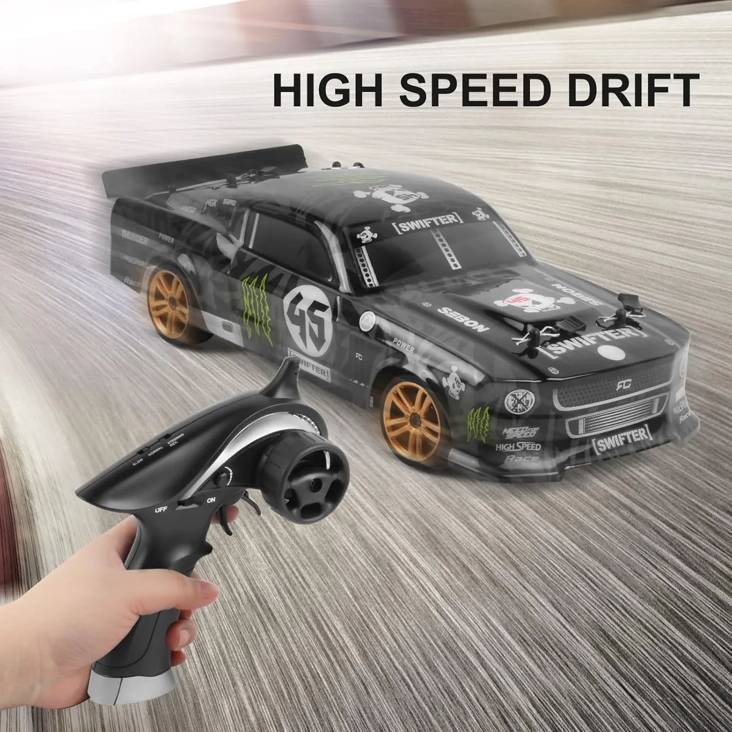 LED Light Strip territory black climatic liberate allegiance switch for Adults and Kids 1 Battery GoolRC RC Drift Car, 1:18 Scale Remote Control 2.4GHz 4WD 30KM/H High Speed Racing Car with 