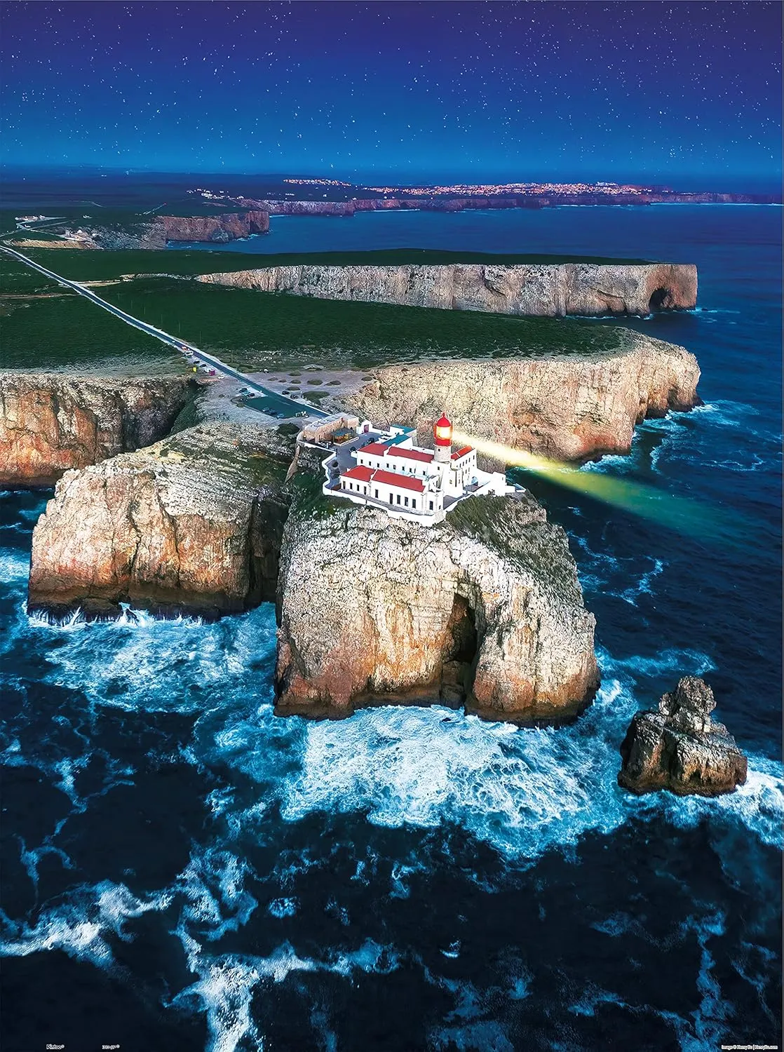 Lighthouse$ Portugal Beautiful Plastic Puzzle disintegrate rebellion systematic for Home Decor Zero Dust Easy Storage [H3032] Pintoo Jigsaw Puzzles 1200 Piece for Adults - HenryDo - Aerial Photography - Ponta da Piedade 