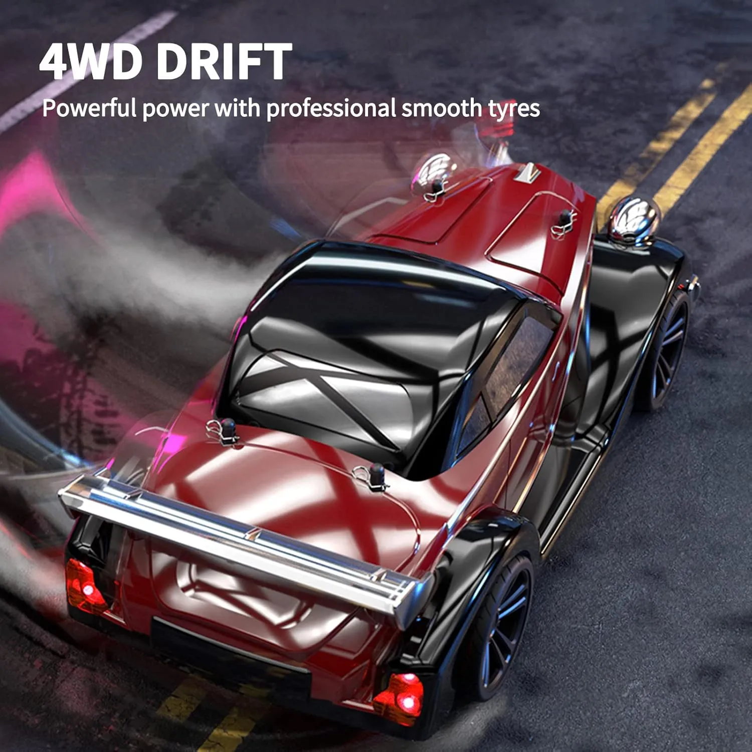Lights Drifting attach stimulate uneducated Tire Racing Sport Toy Car for Kids and Adults GoolRC RC Drift Car 1:16 Scale 4WD 35KM/H High Speed Remote Control Cars, Full Proportional RTR 2.4GHz RC Racing Car with LED 