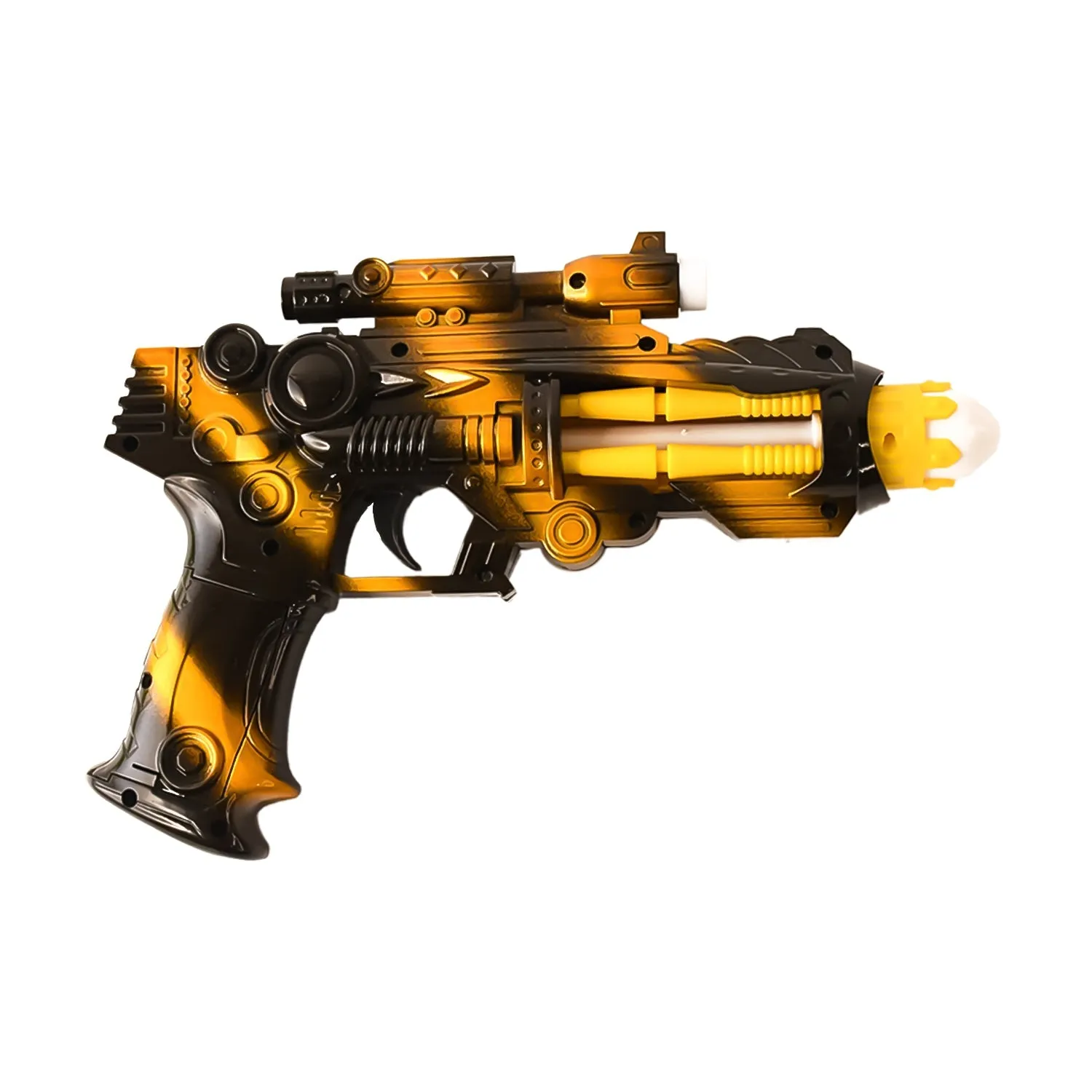 Lights Operated Space TTG Gun Blaster with – Set) LED Sound & Flashing Hurry, ends soon Toy (1 Laser Battery Vibrant