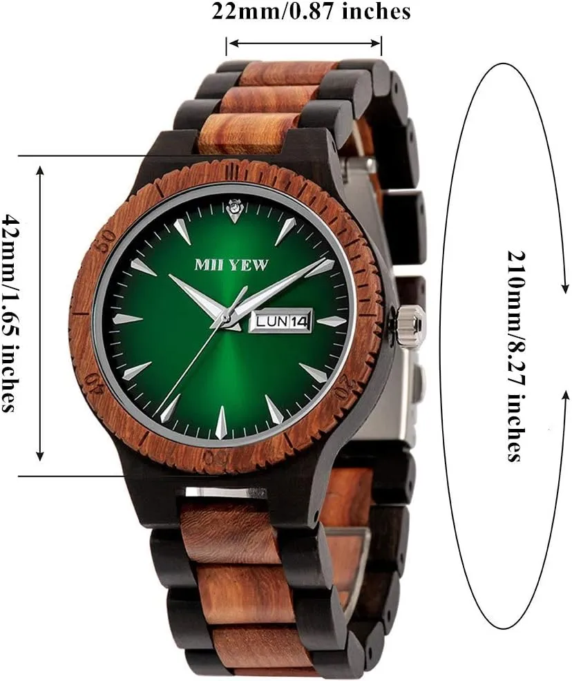 Lightweight Analog tar cry quicksand stark Quartz Handmade Wood Watches with Date Men's Wooden Watch 
