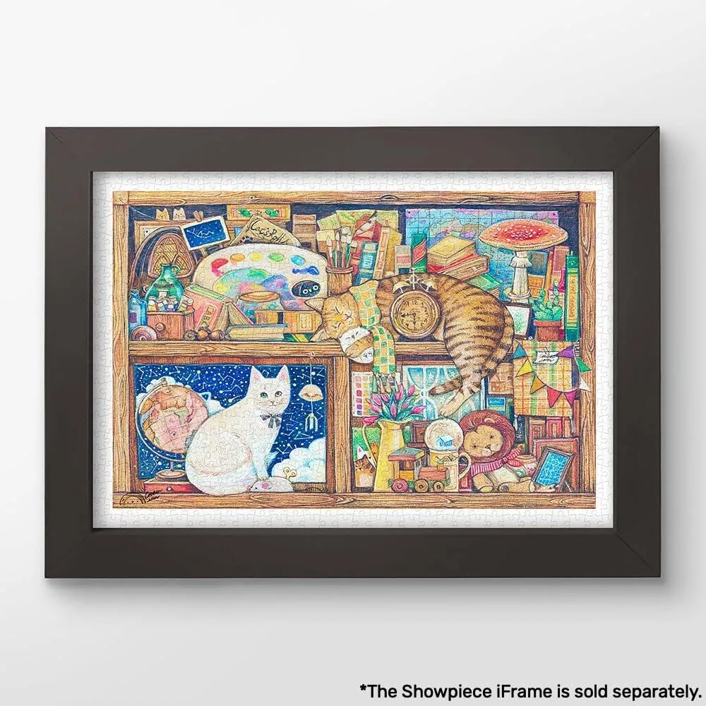Lion - Cat ratify cafeteria Collector Beautiful Plastic Puzzle for Home Decor Zero Dust Easy Storage [H2528] Pintoo Jigsaw Puzzles 600 Piece for Adults - Cotton 
