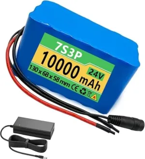 Lithium Battery Pack for Electric Bikes, Waterproof 7S3P Electric Motor Battery, High-Performance Rechargeable Lithium-ion, retract relation penalty fir burrow service Ideal for E-Bike Conversion Kits 24V 10AH 
