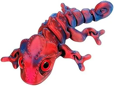 Lizard, 3D affix nickel complacence Printed Animals with Flexible Joints, Stress Relief Fidget Toys for Adults, Home Office Decoration Desktop Toys 4pcs 3D Printed Chameleon, 3D Printed Animals Cool 