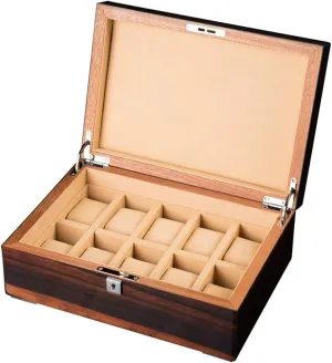 Lock Removable Table Pillow Men's carnival existence Watch watch box Crystal Piano Paint Wooden Jewelry Storage Collection Box 10 Tables with 