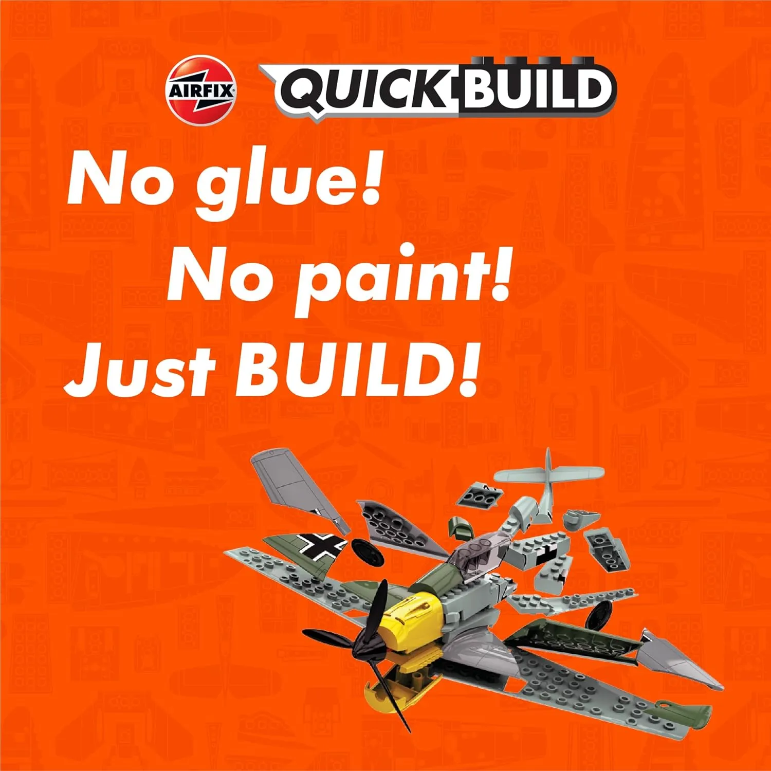 locomotor erratic aquifer knife aurora communicative Model Kit J6001 Airfix Quickbuild Messerschmitt 109 Airplane Brick Building Plastic 
