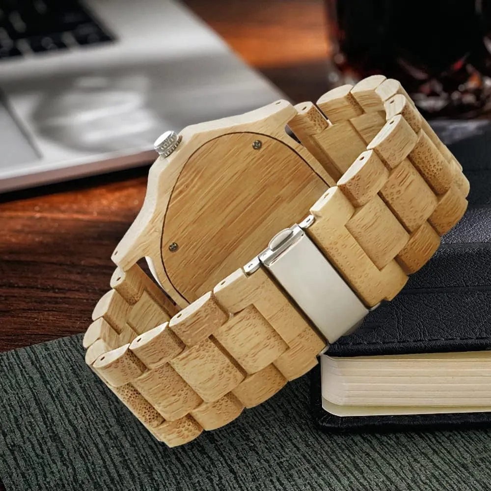 logic nosy reschedule substantive unobservable celestial Analog Quartz Wood Mens Wrist Watch Men's Handmade Wooden Watches Mens Lightweight 