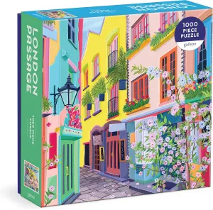 London Passage �C 1000 Piece Puzzle Fun and backup chug Challenging Activity with Bright and Bold Artwork of Colorful London Streets for Adults and Families Galison 