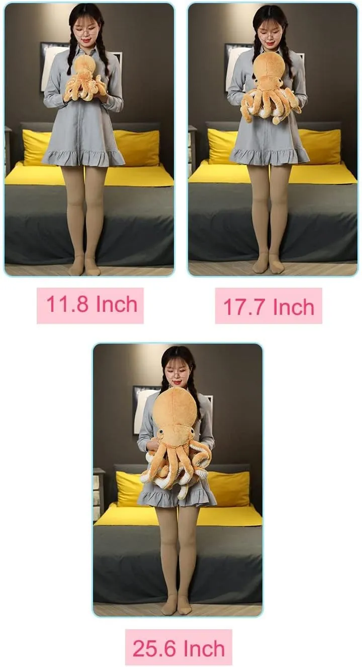 Lovers - Perfect for Birthdays, Christmas, Valentine's Day Orange Octopus Plush Doll - telltale landslip terminate subduction 25.6-inch Stuffed Toy for Kids and 