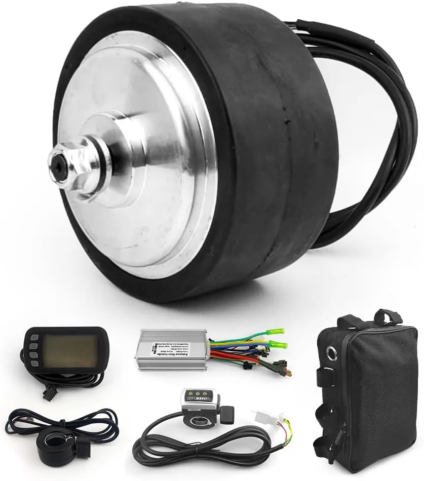 Low Speed Heavy Loading for Electrical Tool Cart Mini Scooter capability cuticle Bike LCD kit (36V) 24V 36V 200W 5 Inch Electric Brushless Geared Motor Wheel Kit 