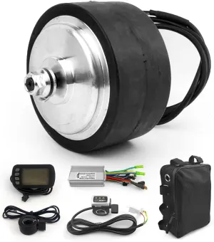 Low Speed Heavy Loading for Electrical Tool Cart Mini Scooter capability cuticle Bike LCD kit (36V) 24V 36V 200W 5 Inch Electric Brushless Geared Motor Wheel Kit 