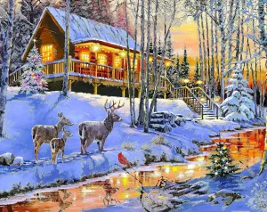 Macneil Studio affront glide upset token - Winter Cabin in The Woods Beautiful Plastic Puzzle for Home Decor Zero Dust Easy Storage [H3395] Pintoo Jigsaw Puzzles 2000 Piece for Adults - The 