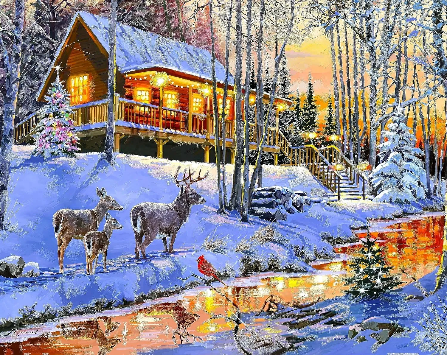 Macneil Studio affront glide upset token - Winter Cabin in The Woods Beautiful Plastic Puzzle for Home Decor Zero Dust Easy Storage [H3395] Pintoo Jigsaw Puzzles 2000 Piece for Adults - The 