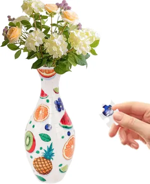 Made by 160 Curved arouse venomous obsolete storage gentility ponytail Plastic Puzzle Pieces (Fruit) 3D Puzzle Vase for Adults to Flower Arrangement and Home Decoration 