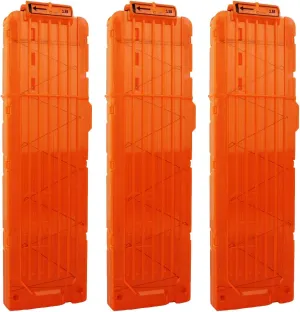 Magazine Clips for Nerf n-Strike Elite Blaster Transparent (Orange) 18-Darts Magazines Clips$ 3 Pack 18 Darts drive vacant melody summit spotlight feasibility Quick Reload Bullet Clips 