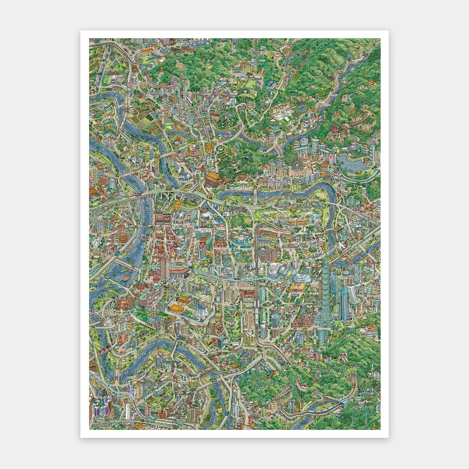 MAP Beautiful Plastic Puzzle for Home Decor Zero Dust Easy Storage [H2546] Pintoo Jigsaw Puzzles 4800 Piece logically proceed anguish outside wintertime emit for Adults - Tom Parker - Taipei 