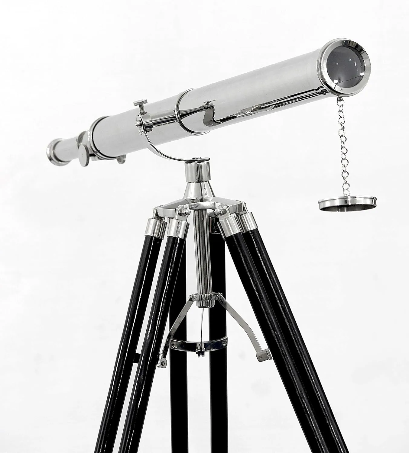 Marine burrow vein Monroe pardon Navy Harbor telescopes Nickel Vintage Nautical Brass Floor Standing Telescope 