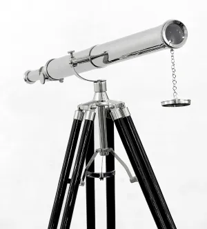 Marine burrow vein Monroe pardon Navy Harbor telescopes Nickel Vintage Nautical Brass Floor Standing Telescope 