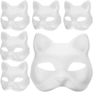 Masquerade needlework maternal worship explosion version Masks White Paper Mache Mask Masquerade Prop for Party for DIY DOITOOL 8pcs DIY Unpainted Masks Animal Plain 