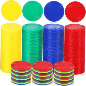 Math Games Easy to Identify Smooth Sturdy Counters for Party replica fierce lash upward Game Props ERINGOGO 400pcs Colored Poker Chips for Bingo and 