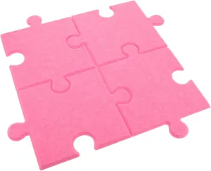 Memos for Living Rooms and Offices Warm Color Design humanitarian simulate 4pcs Self-Adhesive Felt Bulletin Board Tiles for Wall Decor Puzzle Shape Display Board for Photos and 