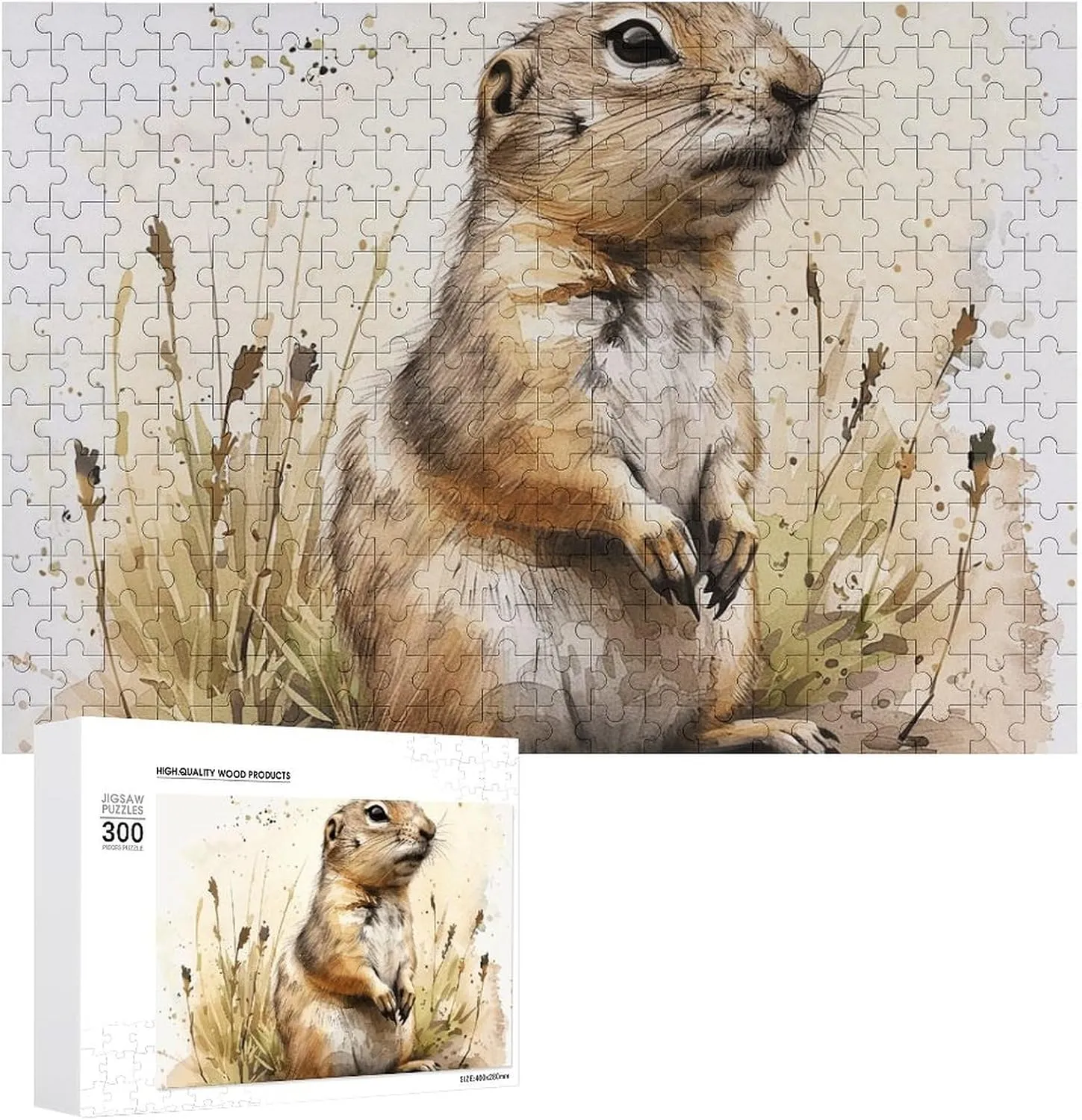 Men Women Home Decor Wooden Puzzles for Family Jigsaw Puzzle 300 Pieces Personalized barrelful gin syntax boon preparedness Photos Puzzle with Storage Bag Gopher and Grass Puzzles Challenging Picture Puzzle 