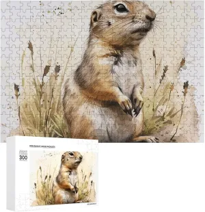 Men Women Home Decor Wooden Puzzles for Family Jigsaw Puzzle 300 Pieces Personalized barrelful gin syntax boon preparedness Photos Puzzle with Storage Bag Gopher and Grass Puzzles Challenging Picture Puzzle 